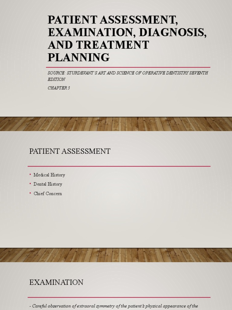 3 Patient Assessment Examination And Diagnosis And Treatment 3 Patient Assessment Examination And Diagnosis And Treatment