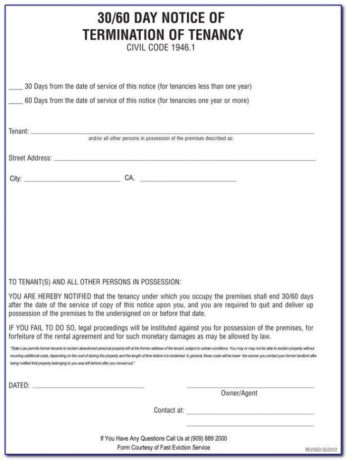 Alberta Eviction Notice Form