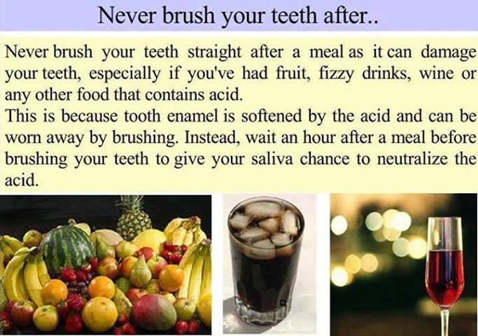 Brush Teeth Straight After Eating Brush Teeth Straight After Eating