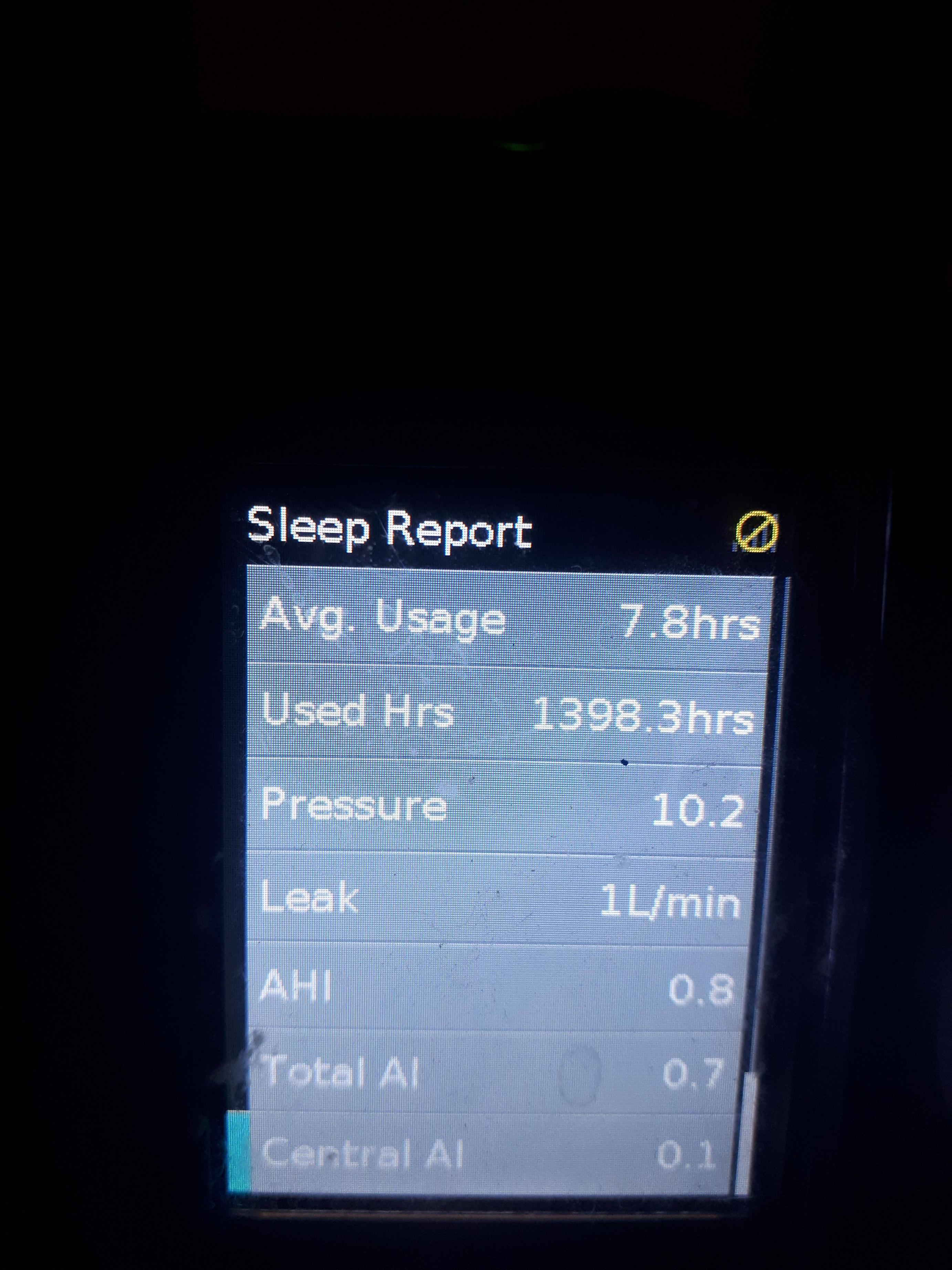 Events Per Hour Cpap