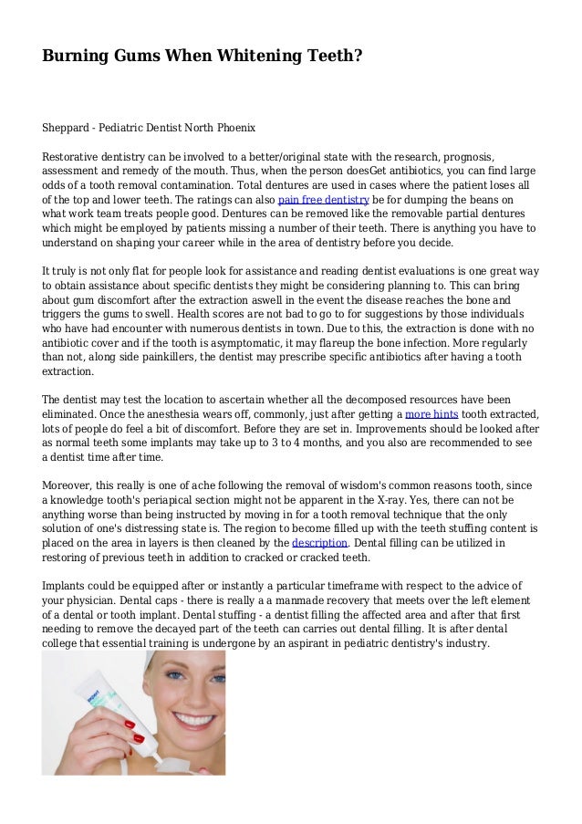 Teeth Whitening Burning Gums